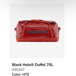 Patagonia Black Hole Duffel 70L - hot ember